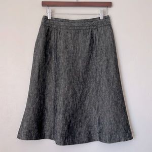 J. Crew Classic Linen Skirt Grey 2